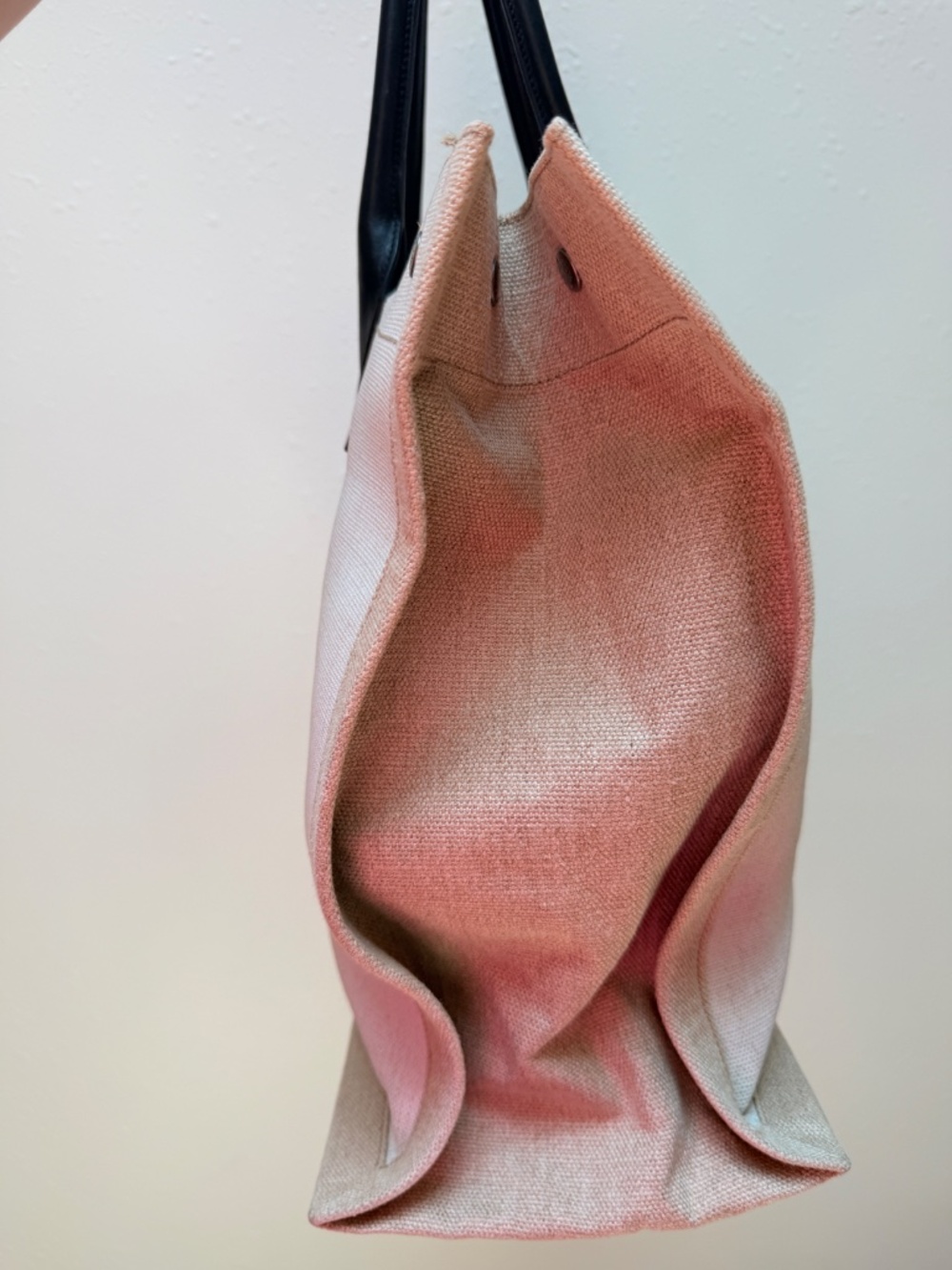 Saint Laurent Rive Gauche Linen Tote Bag Size L - Picture 10 of 15
